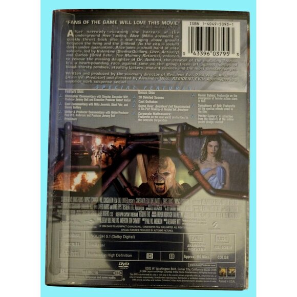 Resident Evil: Apocalypse DVD Special Edition Action - Picture 2 of 2